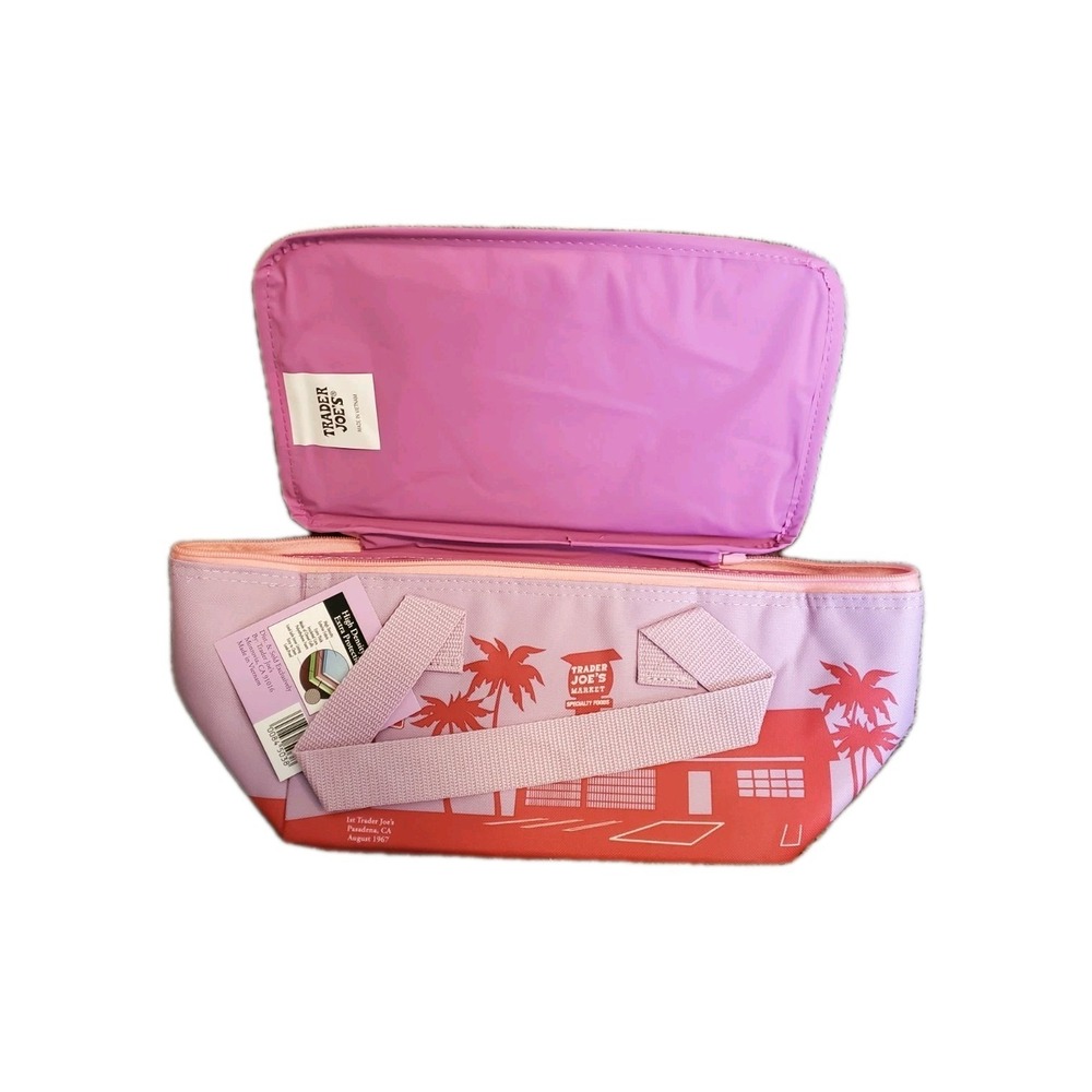 Trader Joe's Mini Insulated Tote‎ Light Purple Pink Single Bag